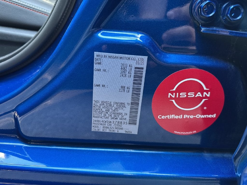 2025 Nissan Altima 2.5 SR
