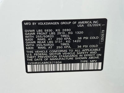 2024 Volkswagen Atlas 2.0T SE w/Technology AWD