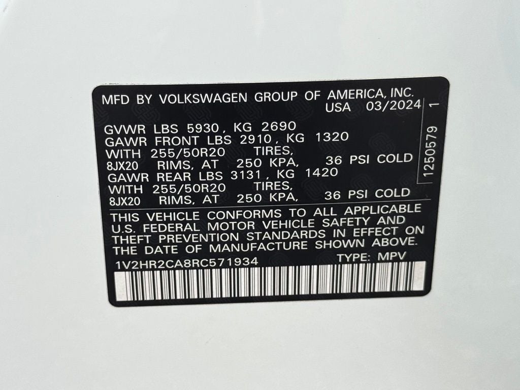 2024 Volkswagen Atlas 2.0T SE w/Technology AWD