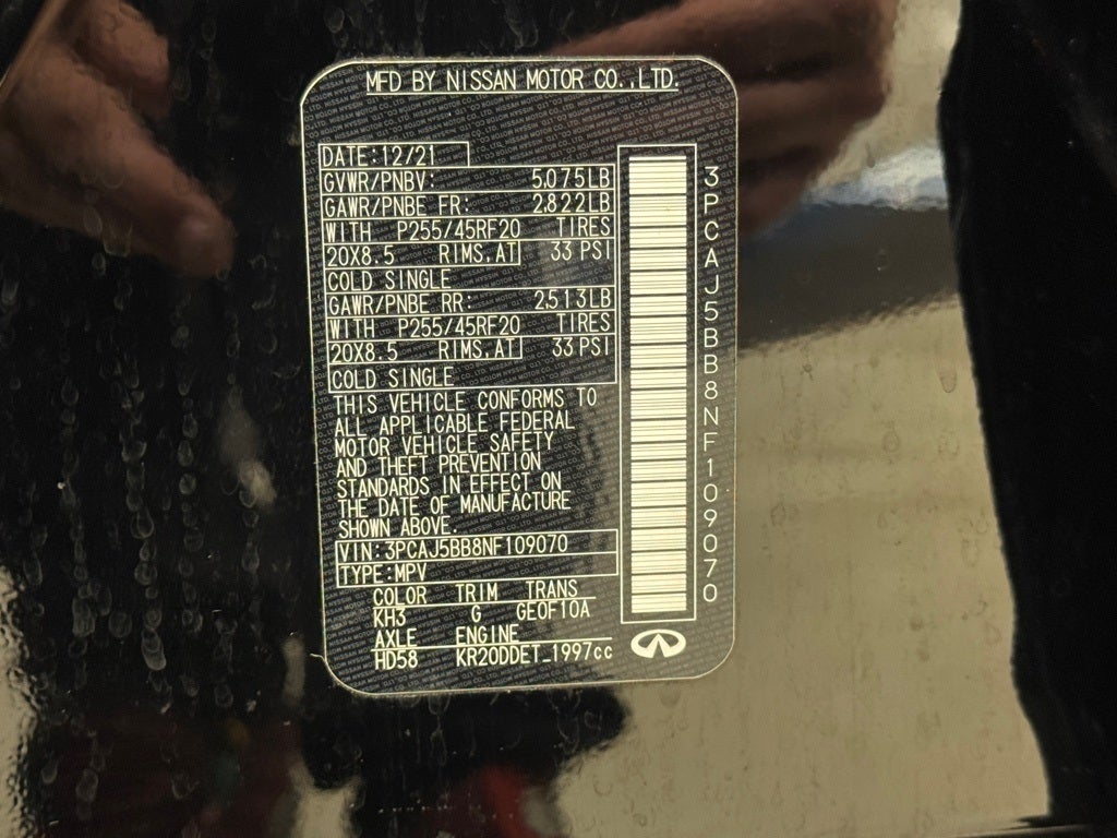 2022 INFINITI QX50 LUXE AWD