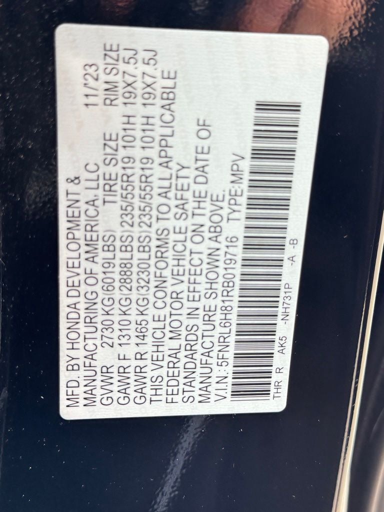 2024 Honda Odyssey Touring FWD