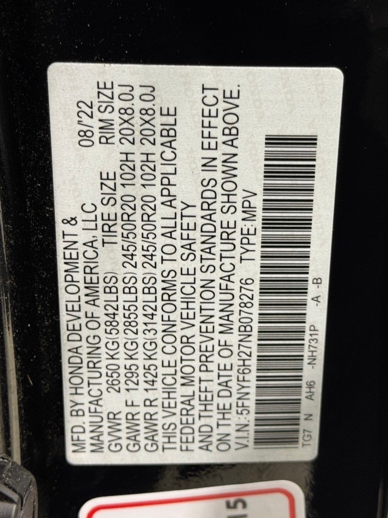 2022 Honda Pilot Special Edition