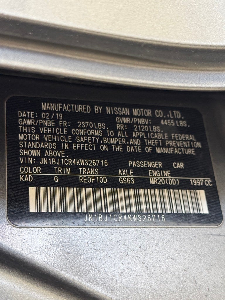 2019 Nissan Rogue Sport SV