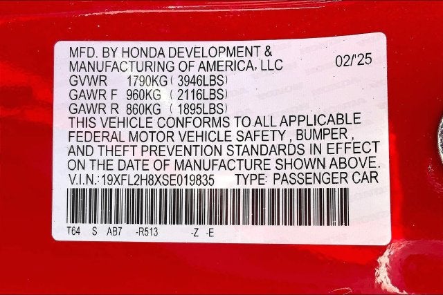 2025 Honda Civic Hatchback Sport