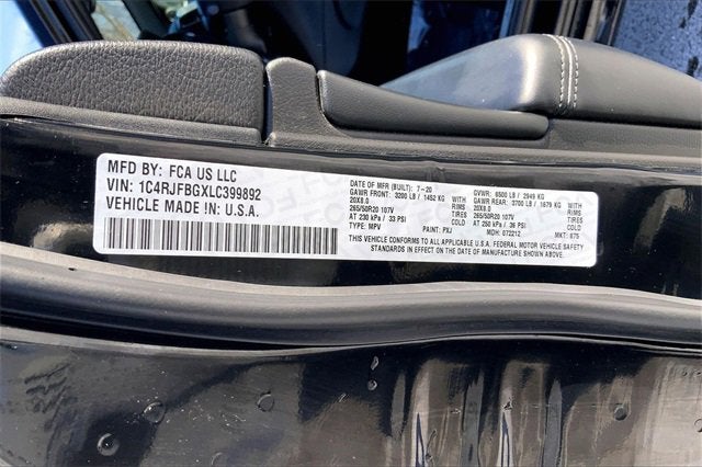 2020 Jeep Grand Cherokee Limited X