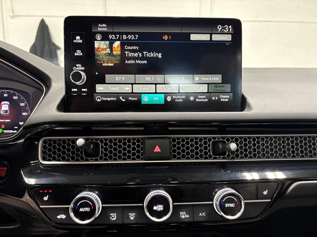 2022 Honda Civic Sport Touring Power moonroof