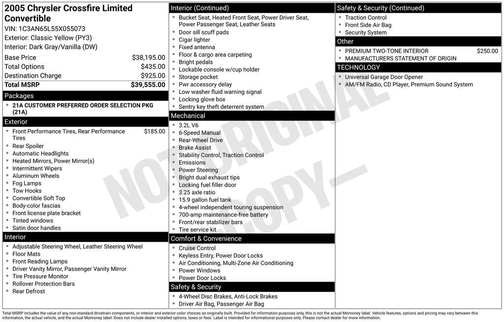 2005 Chrysler Crossfire Limited