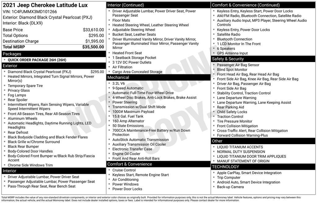 2021 Jeep Cherokee Latitude Lux