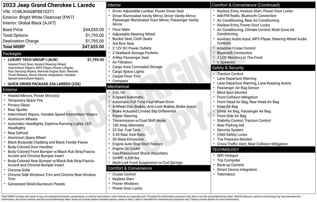 2023 Jeep Grand Cherokee L Laredo
