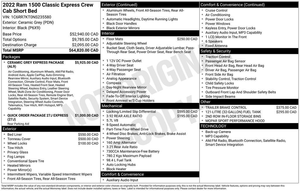2022 RAM 1500 Classic Express