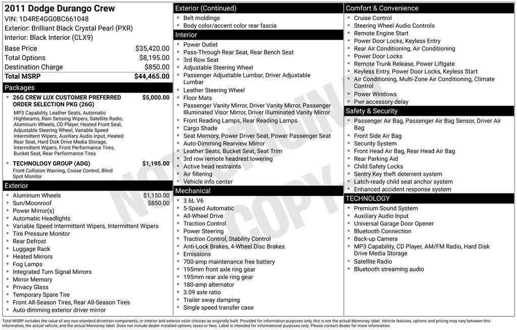 2011 Dodge Durango Crew