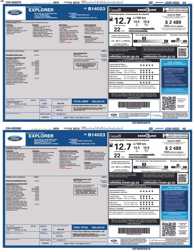 2018 Ford Explorer XLT Technology Feature Bundle