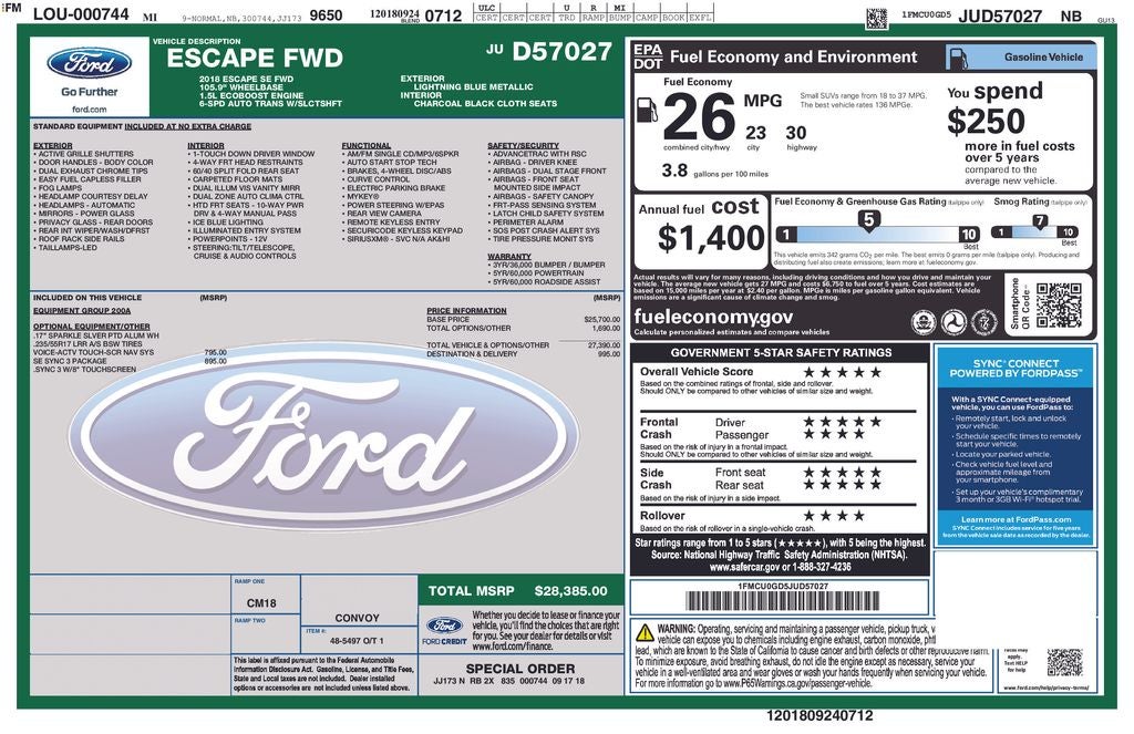 2018 Ford Escape SE