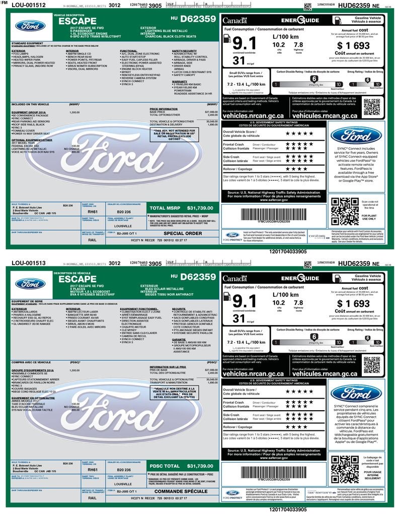 2017 Ford Escape SE Navigation System & SYNC Connect
