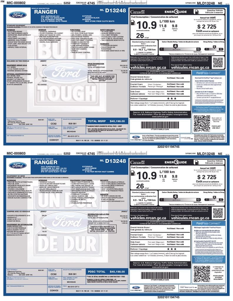 2021 Ford Ranger Base