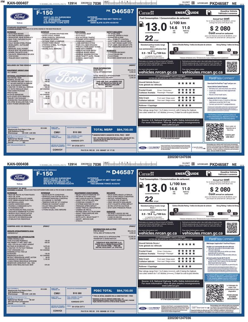 2023 Ford F-150 XLT Navigation System & Exterior Parking Camera Rear
