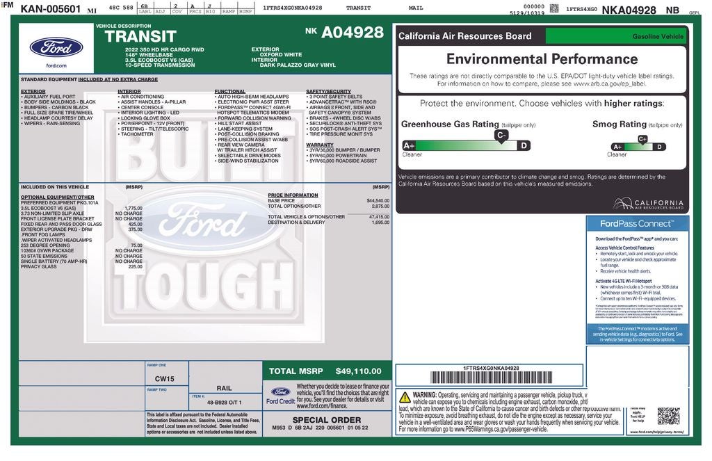 2022 Ford Transit-350 Base