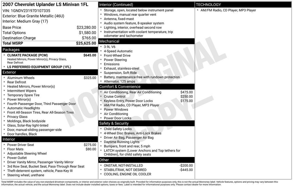 2007 Chevrolet Uplander LS