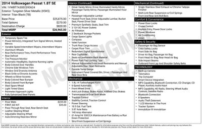 2014 Volkswagen Passat 1.8T SE