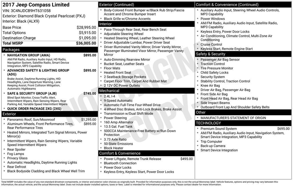 2017 Jeep Compass Limited