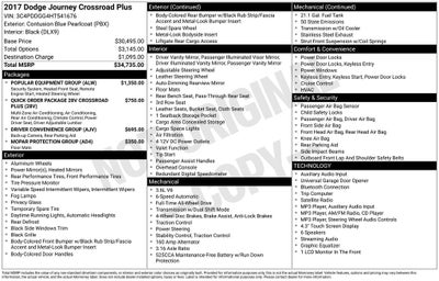 2017 Dodge Journey Crossroad 3rd row seats