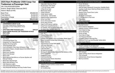 2025 RAM ProMaster 2500 High Roof