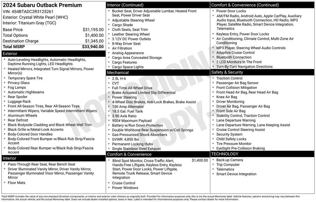 2024 Subaru Outback Premium