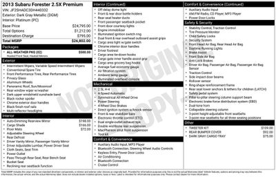 2013 Subaru Forester 2.5X Premium