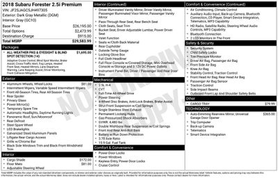 2018 Subaru Forester 2.5i Premium