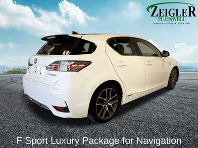 2016 Lexus CT 200h F Sport Premium Package for Navigation
