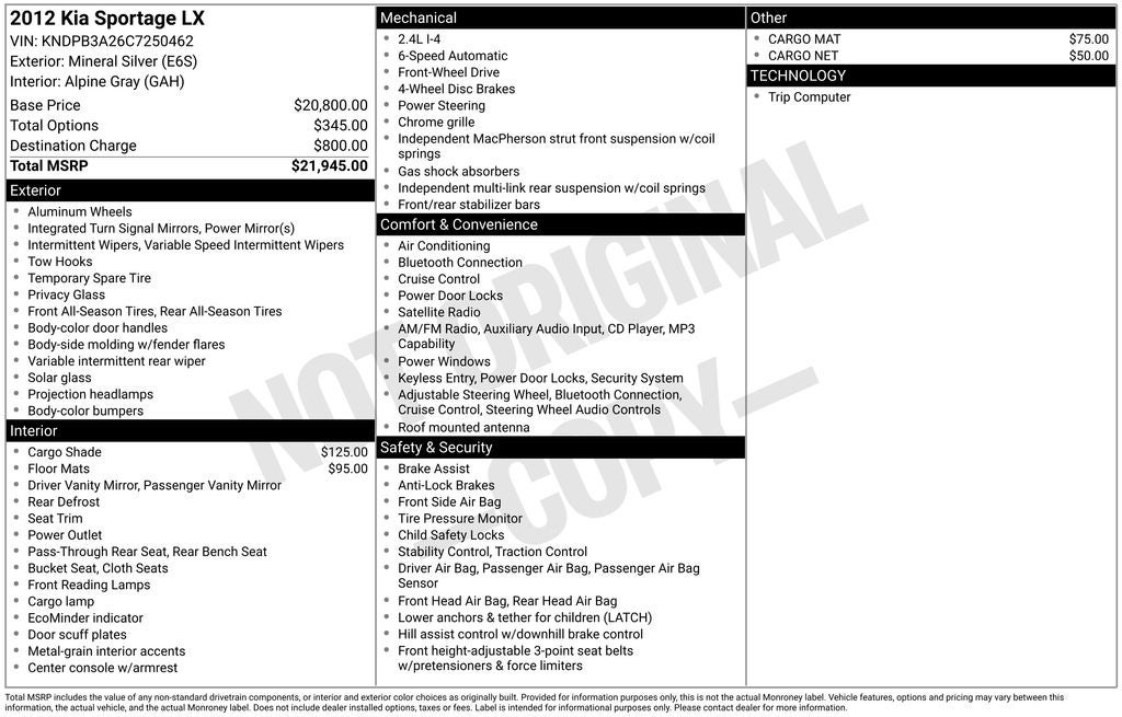 2012 Kia Sportage LX