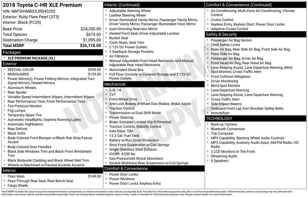 2018 Toyota C-HR XLE