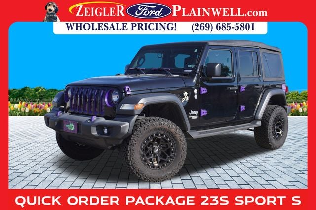 2018 Jeep Wrangler Unlimited Sport S V6 4 DOOR LIFT KIT CUSTOM WHEELS TIRES