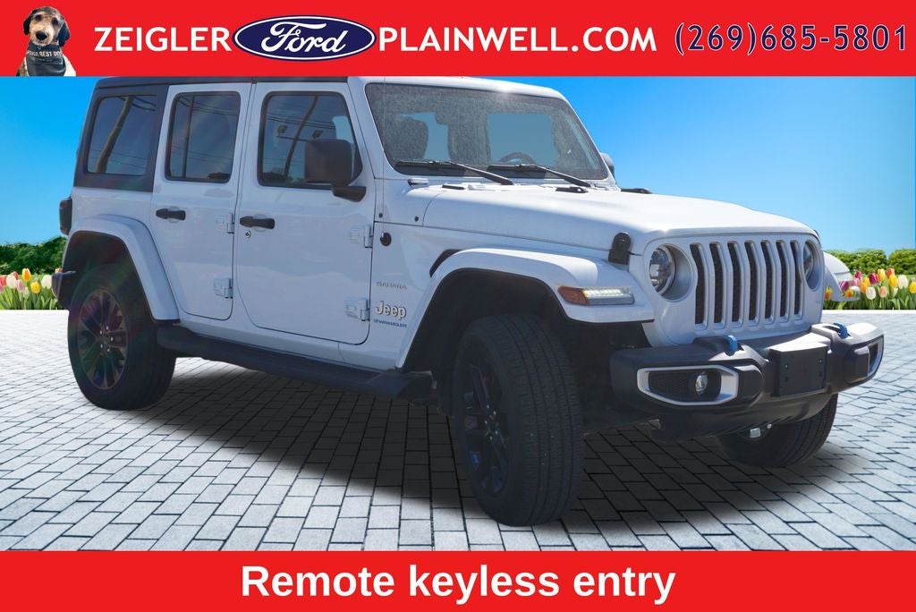 2023 Jeep Wrangler Sahara 4xe BLACK WHEELS LEATHER COLD WEATHER PKG HARD TOP