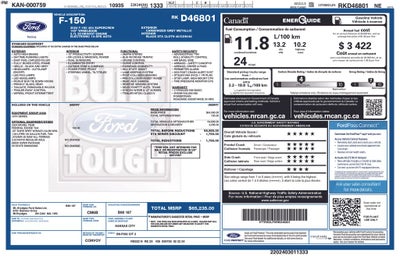 2024 Ford F-150 STX CREW CAB 4X4 NAVIGATION 20" WHEELS LANE DEPART TO
