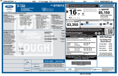2013 Ford F-150 XLT Crew Cab 5.0 Liter V8 Chrome Pkg Running Boards