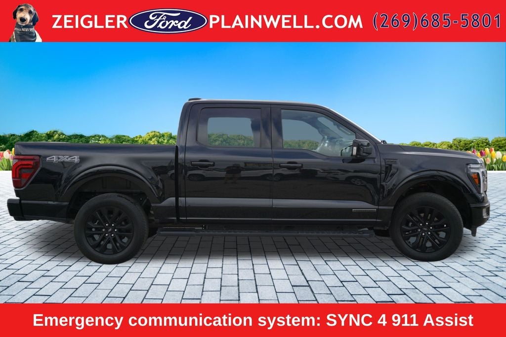 2024 Ford F-150 Lariat Hybrid Black Appearance Pkg Panoramic Roof Tow