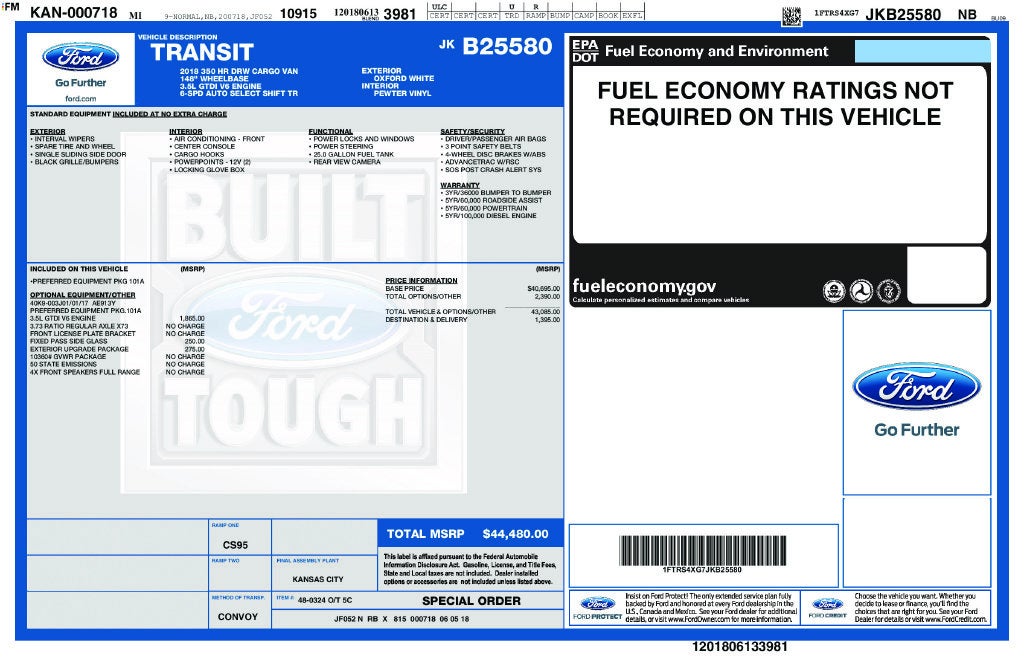 2018 Ford Transit-350 Base HR DUALLY EL DOG SALON GROOMING VAN