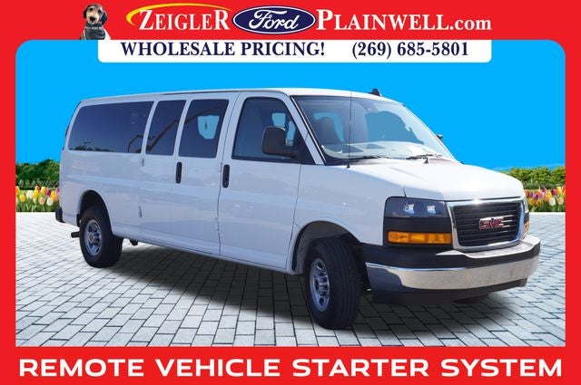 2023 GMC Savana 3500 LT 15 Passenger Extended WB Chrome Pkg Rear Camera