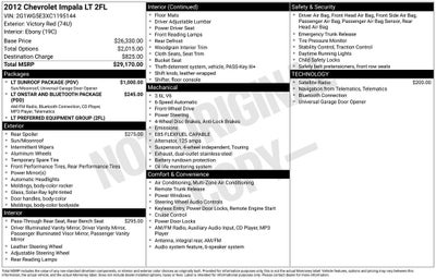 2012 Chevrolet Impala LT