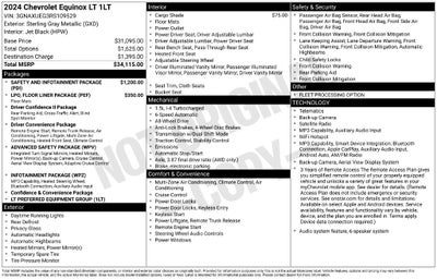 2024 Chevrolet Equinox LT AWD SAFTEY AND PROTECTION PKG HEATED STEERING