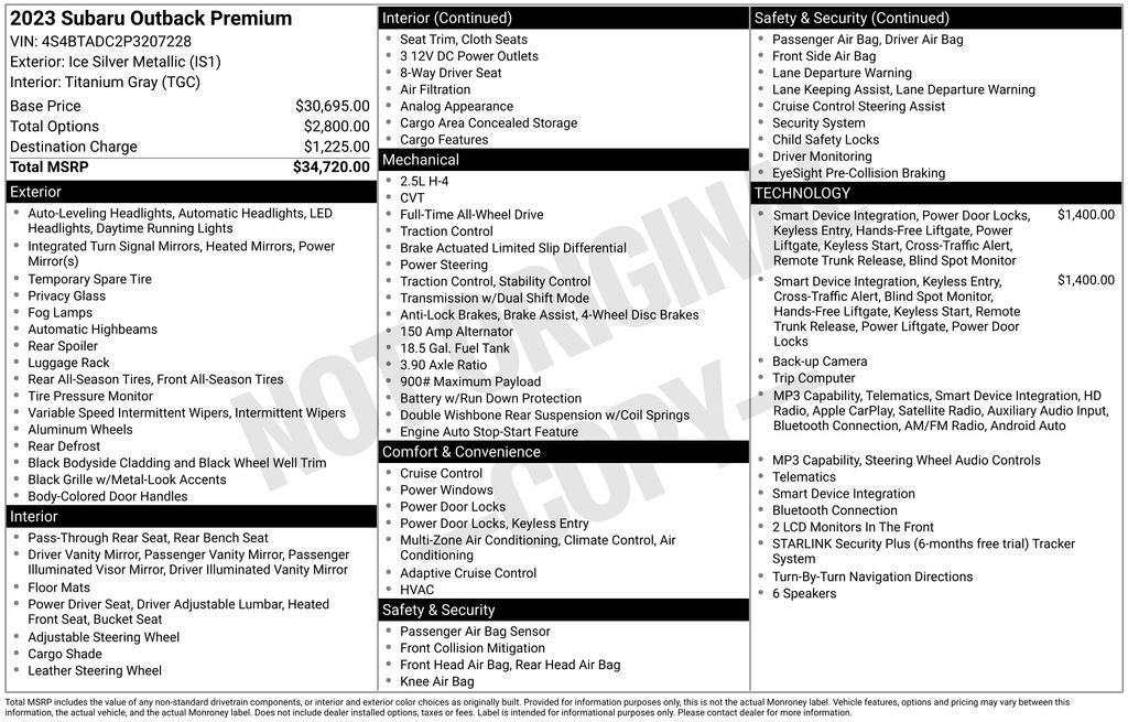 2023 Subaru Outback Premium