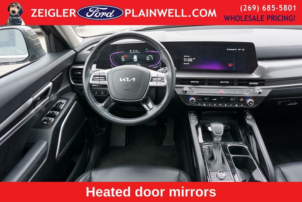 2025 Kia Telluride S V6 AWD Leather Power Moonroof Navigation Blis Blac