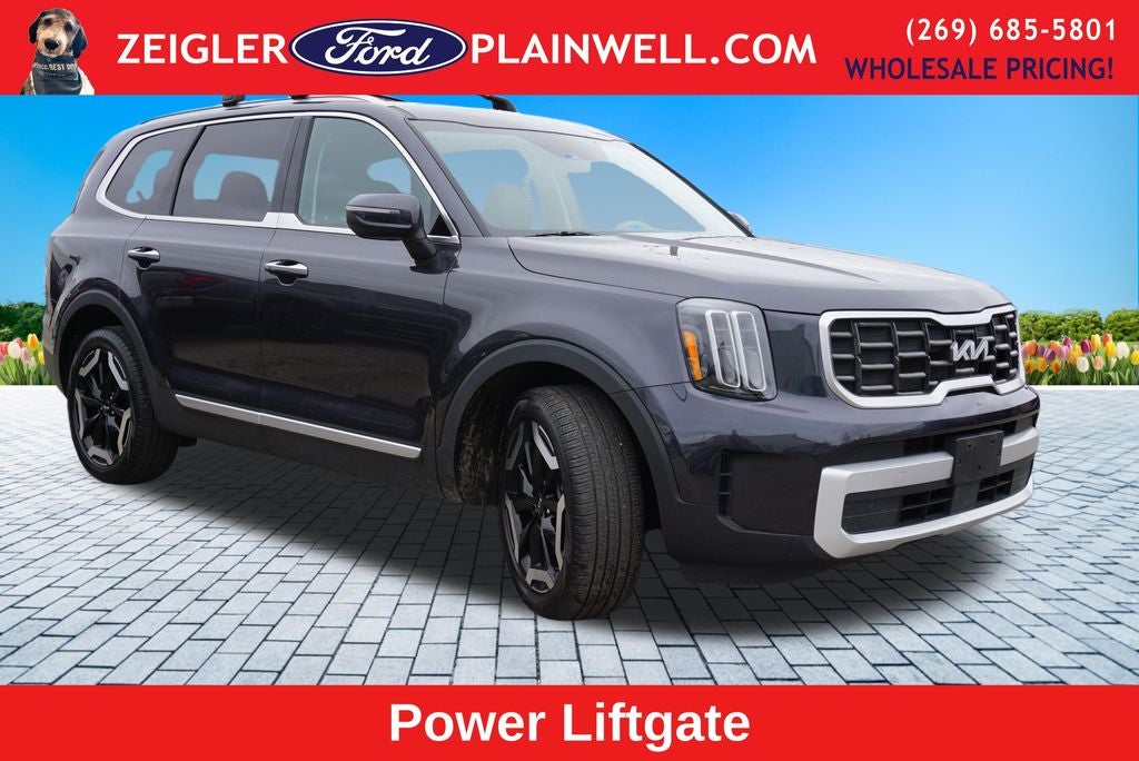 2025 Kia Telluride S V6 AWD Leather Power Moonroof Navigation Blis Blac