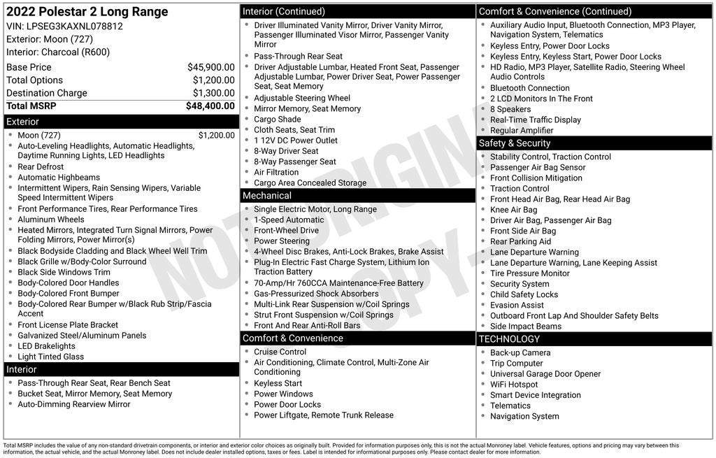 2022 Polestar 2 Long Range Single Motor