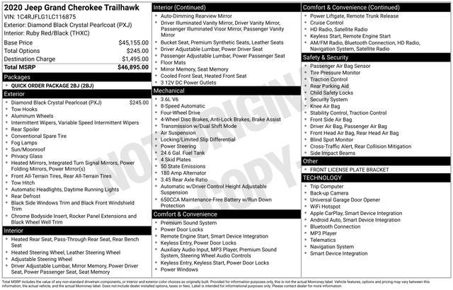 2020 Jeep Grand Cherokee Trailhawk 4x4