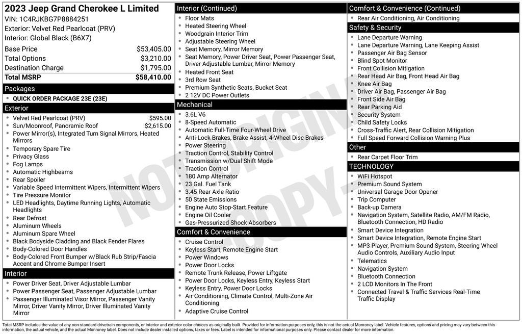 2023 Jeep Grand Cherokee L Limited 4x4