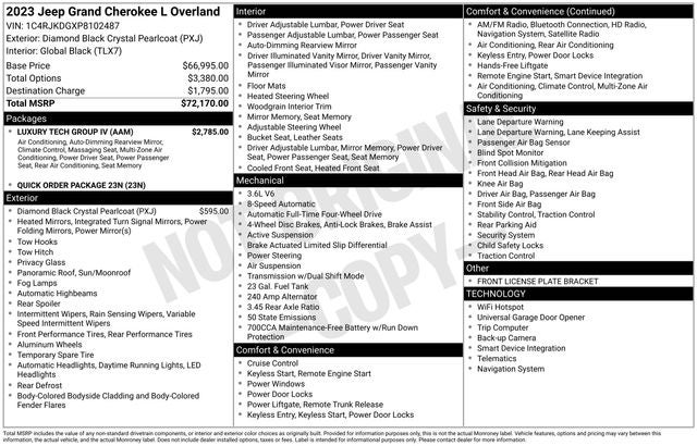 2023 Jeep Grand Cherokee L Overland 4x4