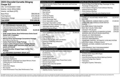 2025 Chevrolet Corvette RWD Coupe 3LT