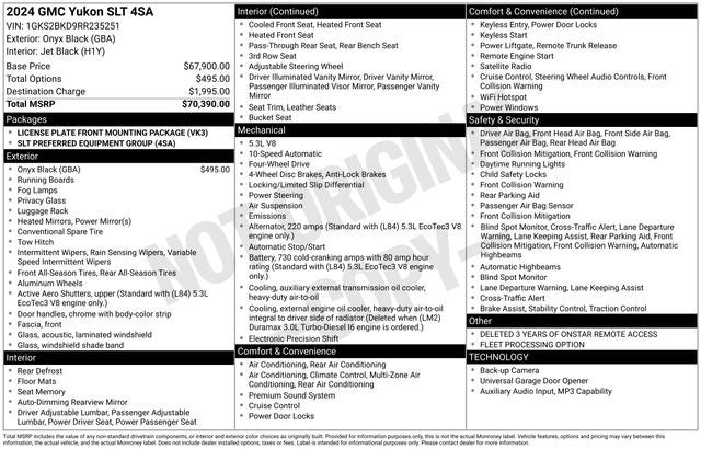 2024 GMC Yukon 4WD SLT